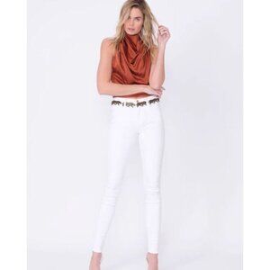 MidHeaven The Bonita Mid Rise Skinny Jeans Stretch Womens Size 27 White